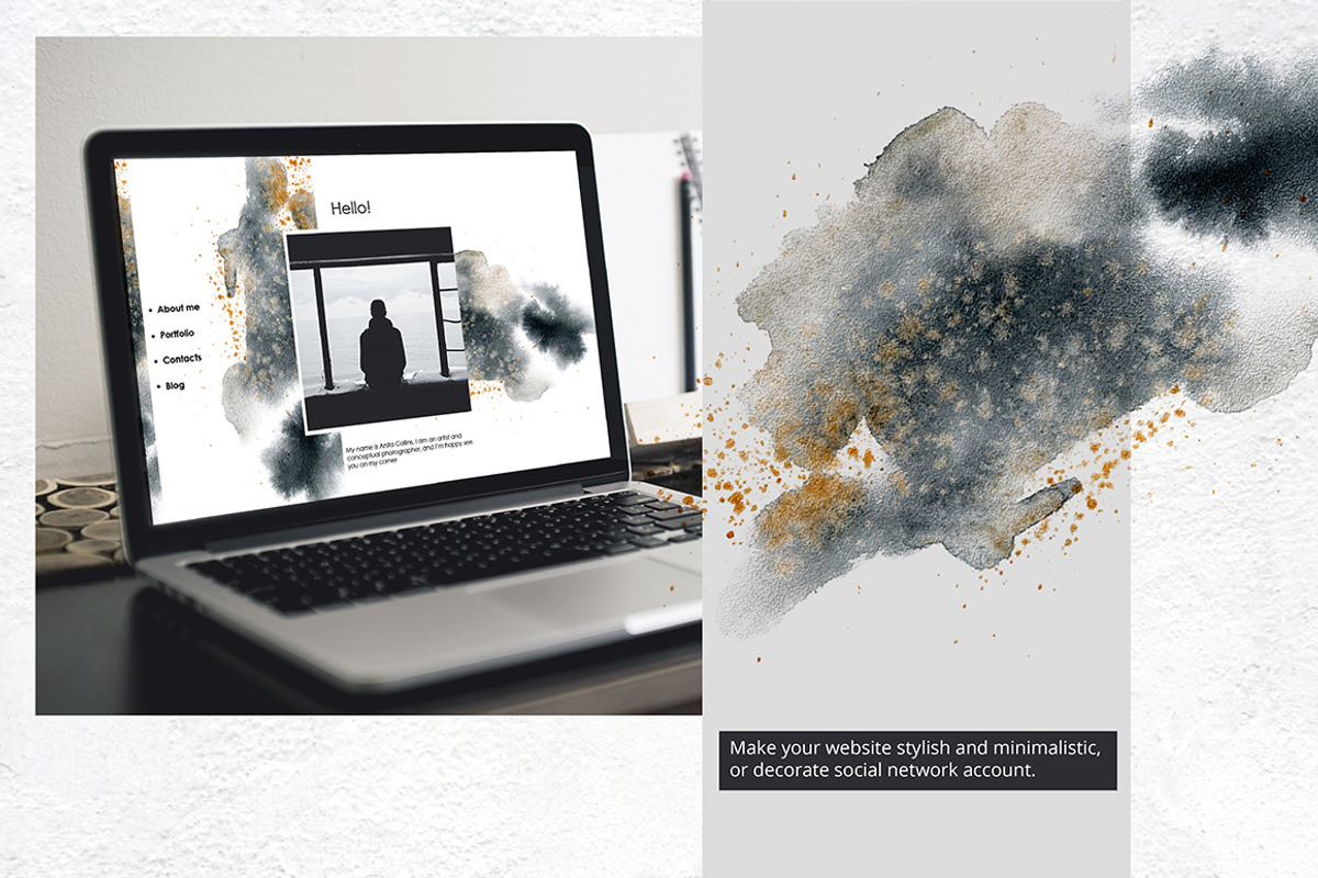 Black Sand. Watercolor texture pack., a Texture Graphic by Dinkoobraz (Photo 3 of 9)