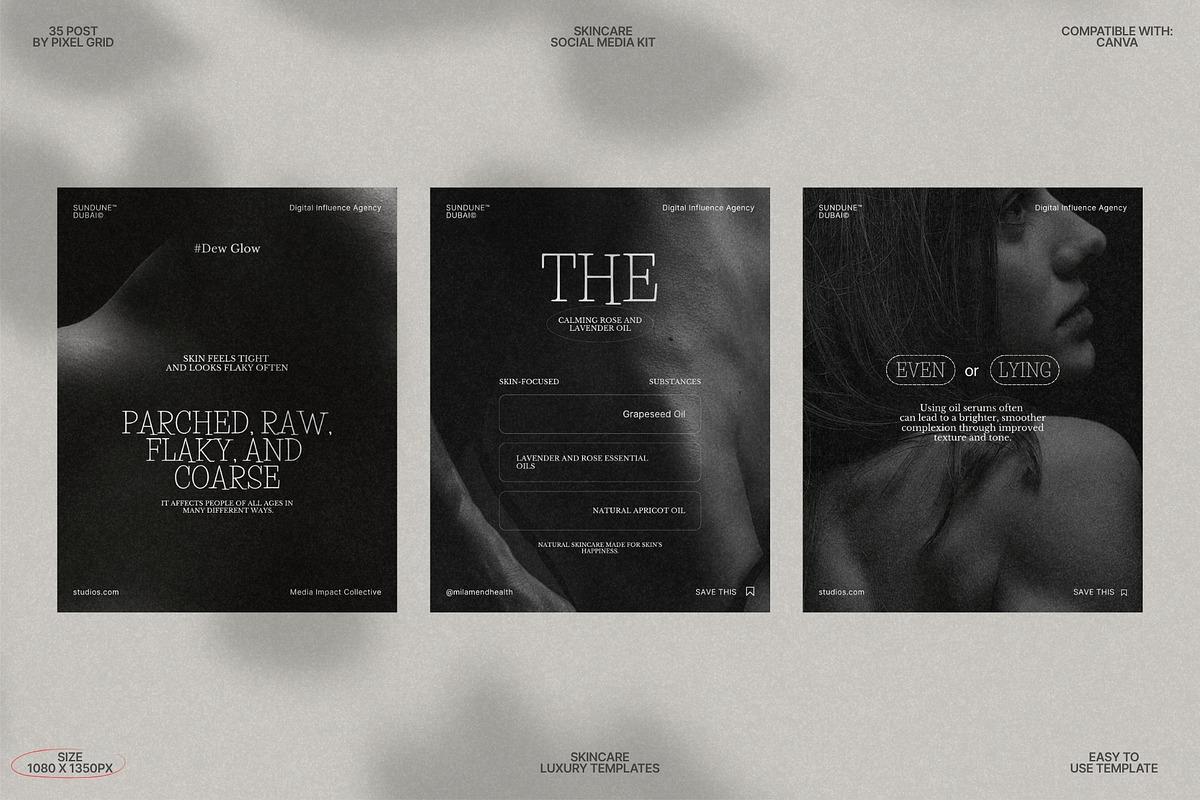 Aesthetic Skincare Canva Posts preview 8