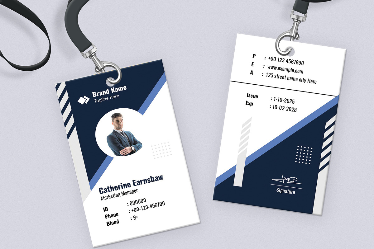 Professional Office ID Card Design preview 3