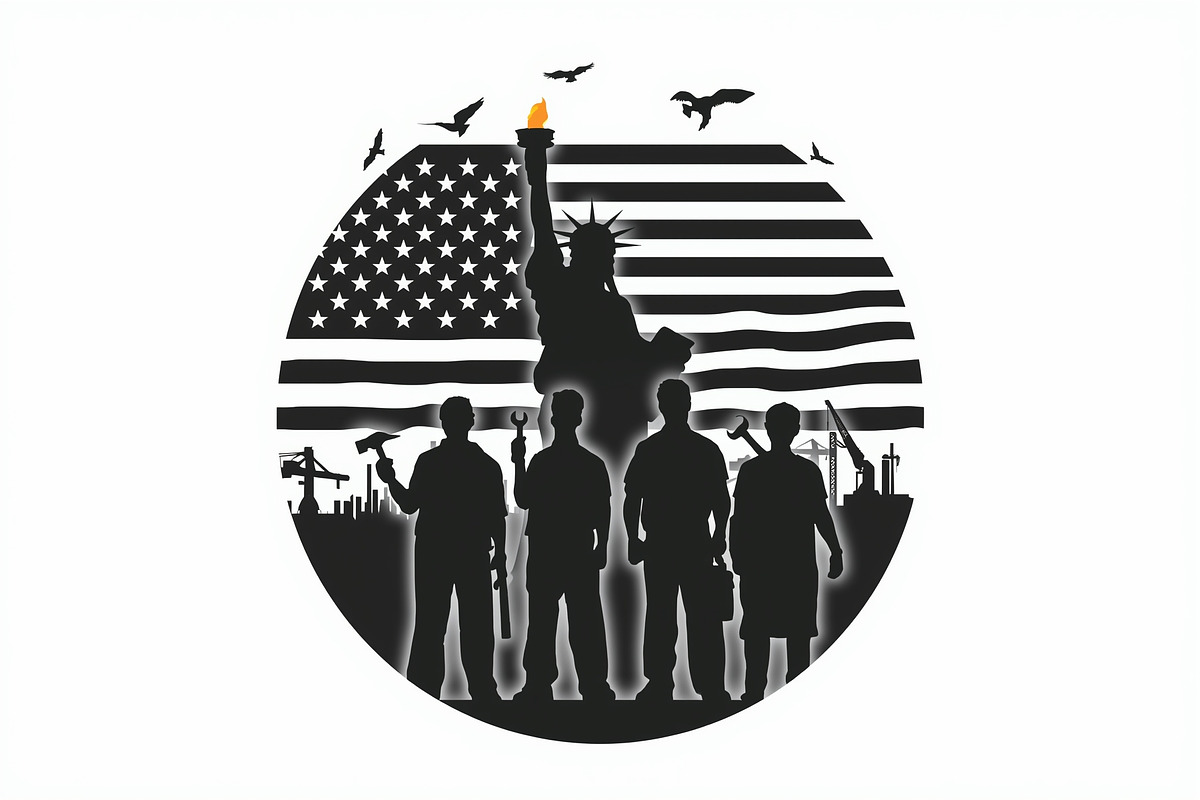 Nation Builder Silhouette Set, an Illustration by yasushie (Photo 8 of 20)