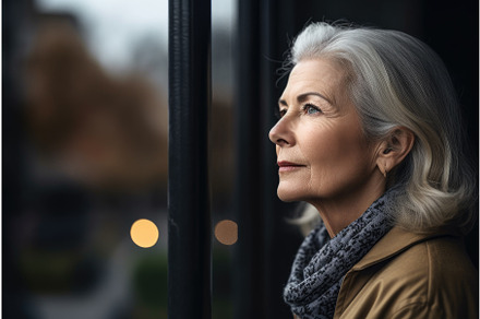 shot of a mature woman looking, a Person Illustration by Sergey Kotenev