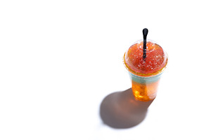 Orange Slush Drink in Plastic Cup, a Food & Drink Photo by etorres69