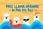 Summer Llama - Extra Llama Drawing, a Font by Dm Studio (Thumbnail 5 of 9)