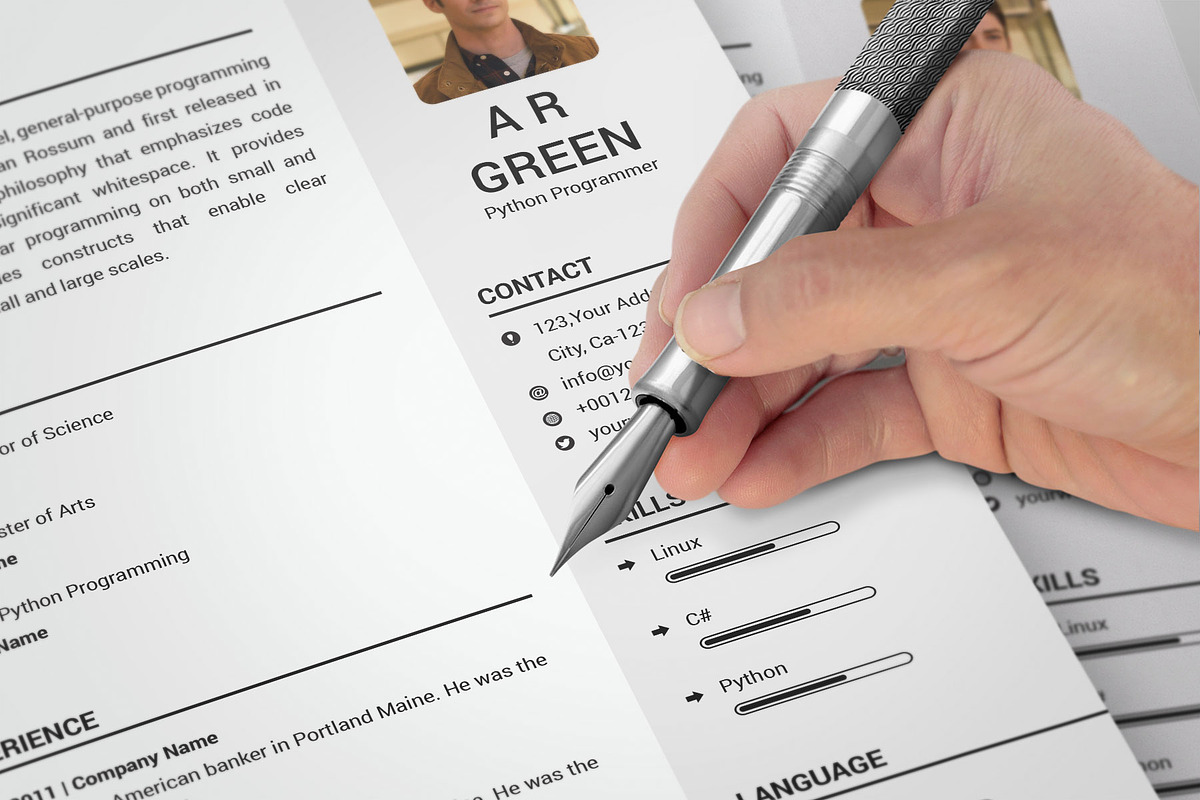 Clean Resume/CV, a Resume Template by designvillage (Photo 4 of 12)