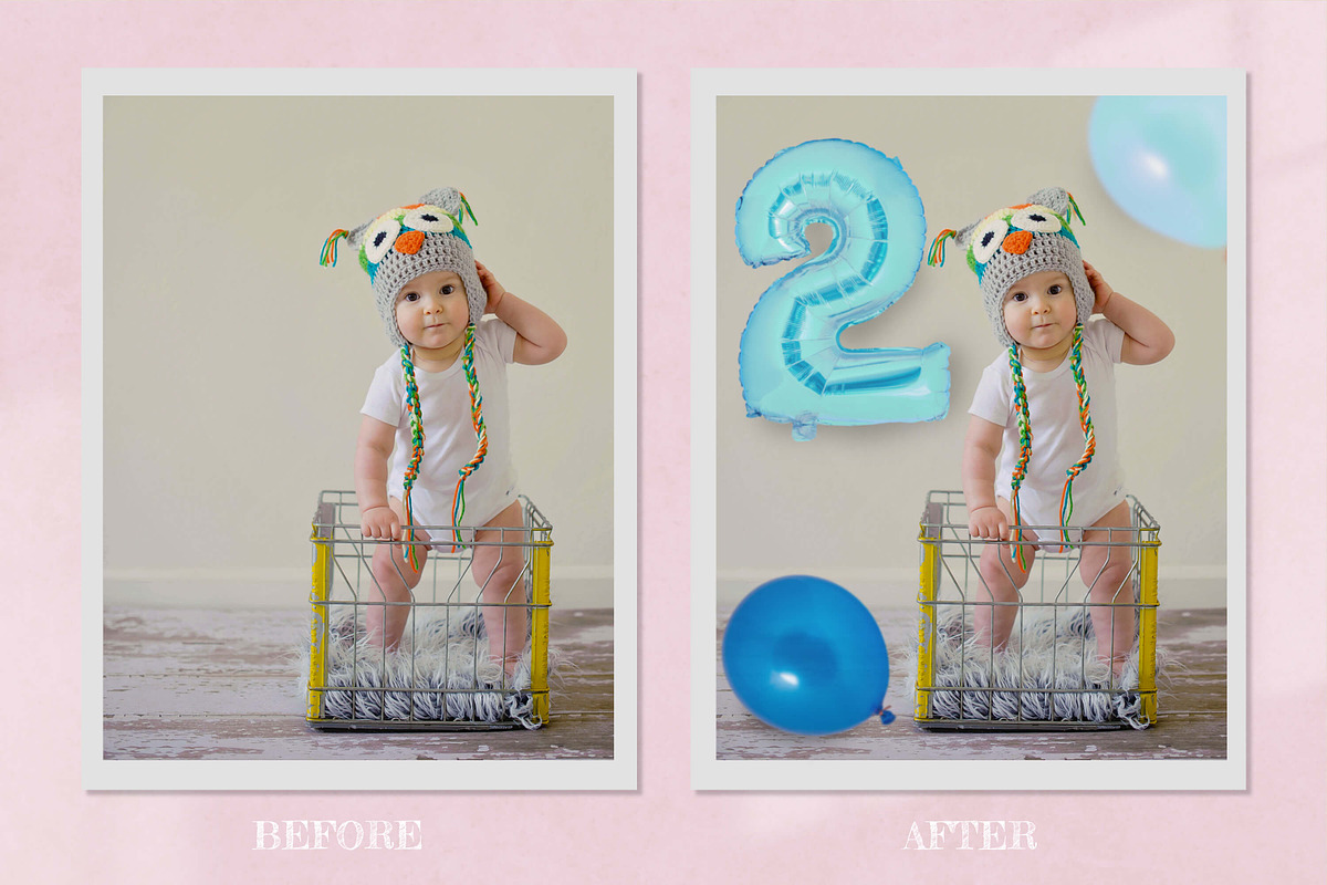 Birthday Balloon Photoshop Overlays, a Background Graphic by 3Motional (Photo 4 of 11)