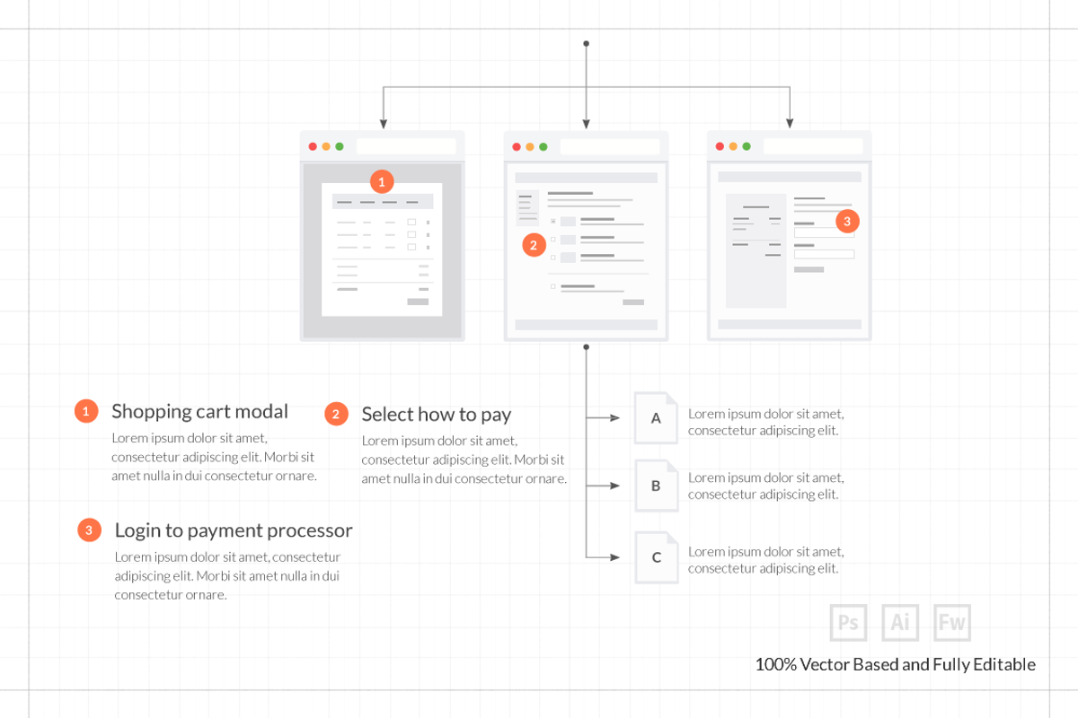 Tiles for Wireframes & Flowcharts V2, a Mockup by firetuts