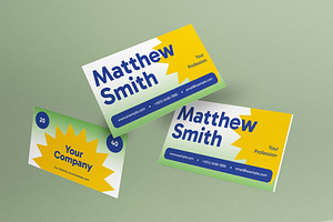 Green Flat Design Business Card, a Business Card Template by graphicook