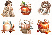Watercolor Neutral Autumn Clipart, an Illustration by OK Design (Thumbnail 3 of 5)