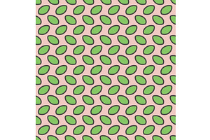 Leaves seamless pattern. Green on, an Object Illustration by Valerie Bodnar