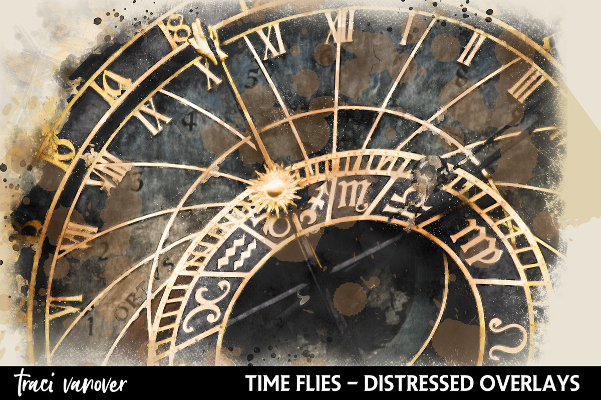 Clocks & Watches Distressed Overlays, an Illustration by ephemoire (Photo 8 of 9)