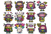 Valentine Cute Yeti Clipart, an Illustration by Design Market (Thumbnail 2 of 3)