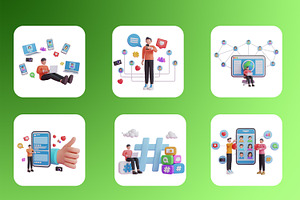 3D Social Network Pack