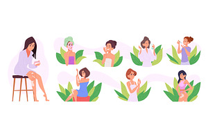 Face cleaning. Woman self skincare, an Object Illustration by Onyx