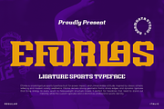 Eforlas - Ligature Sport Typeface, a Serif Font by RagamKata (Thumbnail 1 of 10)