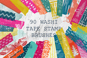 Washi Tape Stamp and Glitter Brushes, a Brush Add-On by OlgaRom (Thumbnail 2 of 13)