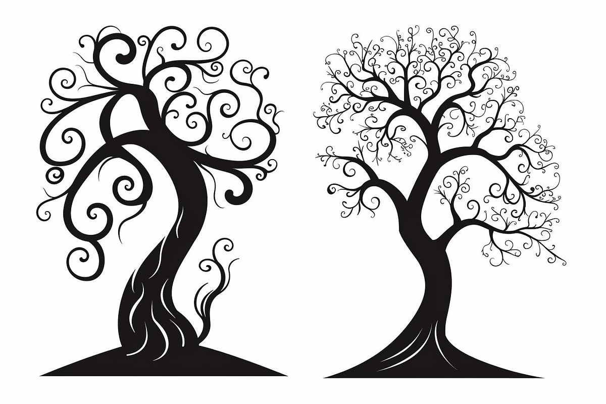 Tree Laser Cut Bundle | Decorative, a Graphic by Designs_River (Photo 5 of 12)