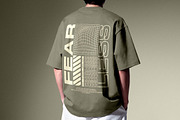 Back View Oversized T-Shirt Mockup, a Shirt Mockup by Design Squad (Thumbnail 3 of 4)