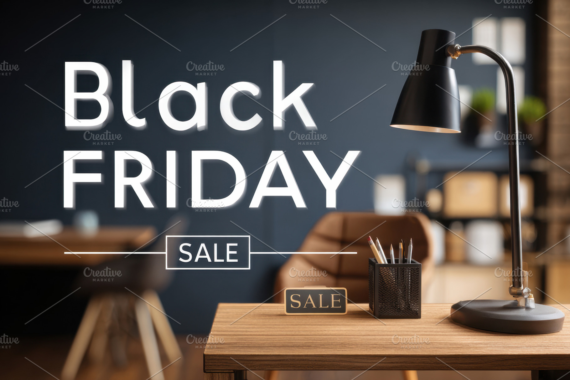 Black Friday Sale in Modern Office Setting, a Holiday Photo by AlyaAnd