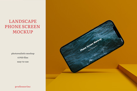 Landscape iPhone Screen Mock-up, an iPhone Mockup by professorinc