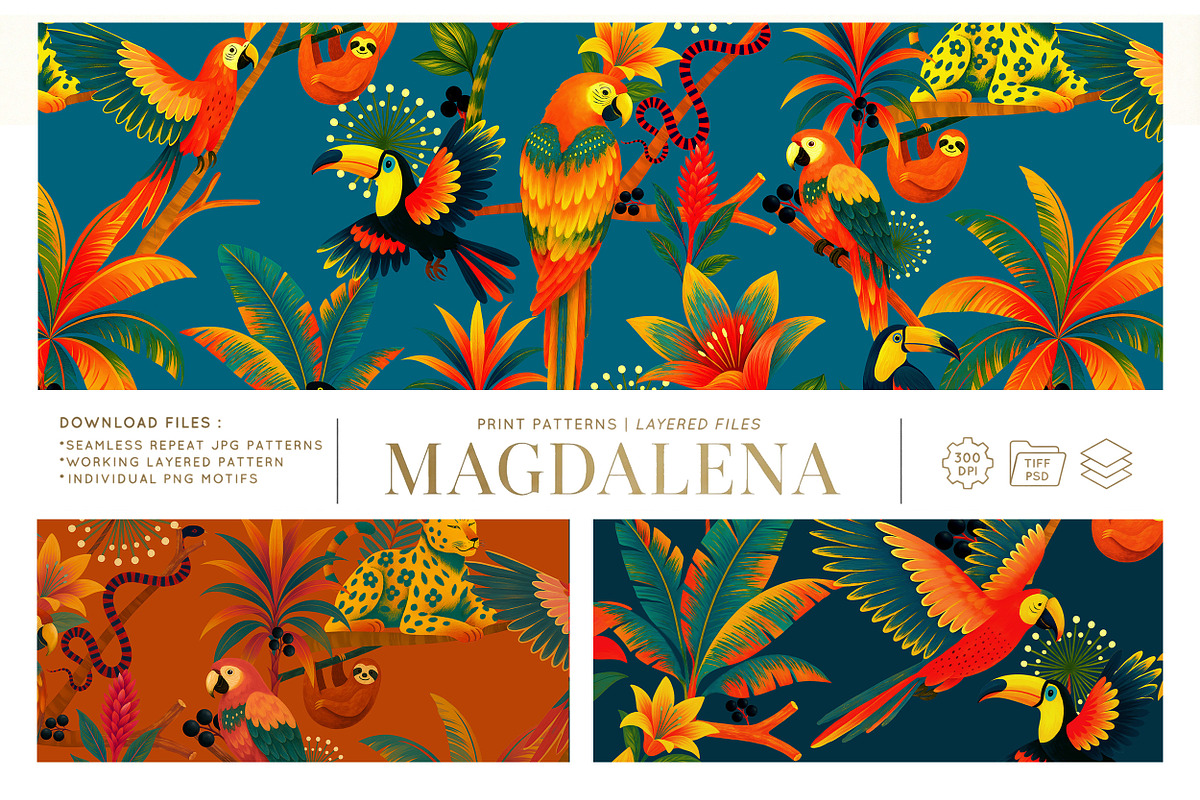 Amazonian Botanical Seamless, a Wallpaper Graphic by Luiz da Rolt Grathwohl (Photo 1 of 8)