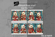 Cute Xmas Polar Bear Scrappapers, an Animal Illustration by Digital Art Mahdiseño (Thumbnail 6 of 10)