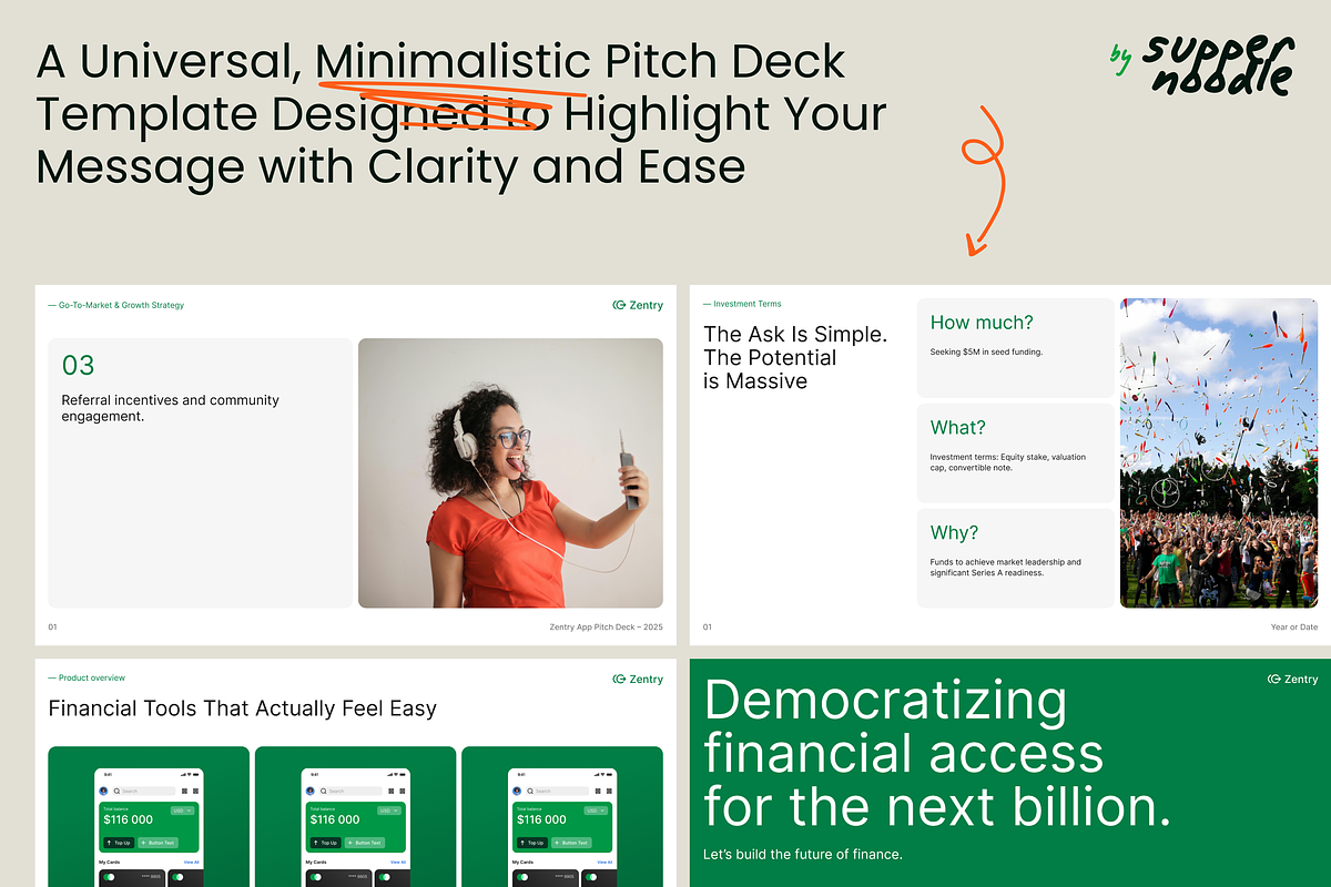 Investor Ready Pitch Deck Template, a Presentation Template by SupperNoodle (Photo 2 of 8)