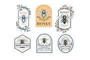 HONEY BEE LOGO & BADGE SET, a Branding & Logo Template by grindstudio (Thumbnail 3 of 13)