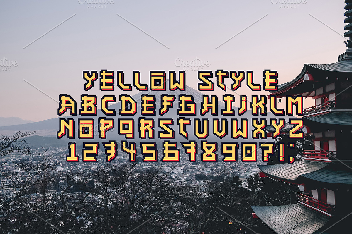 Asian font / japanese style., a Script Font by Nomber_86 (Photo 2 of 6)