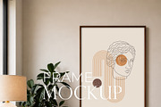 Mid-Century Living Room Frame Mockup, a Household Mockup by AYAKA Studio Co. (Thumbnail 2 of 2)