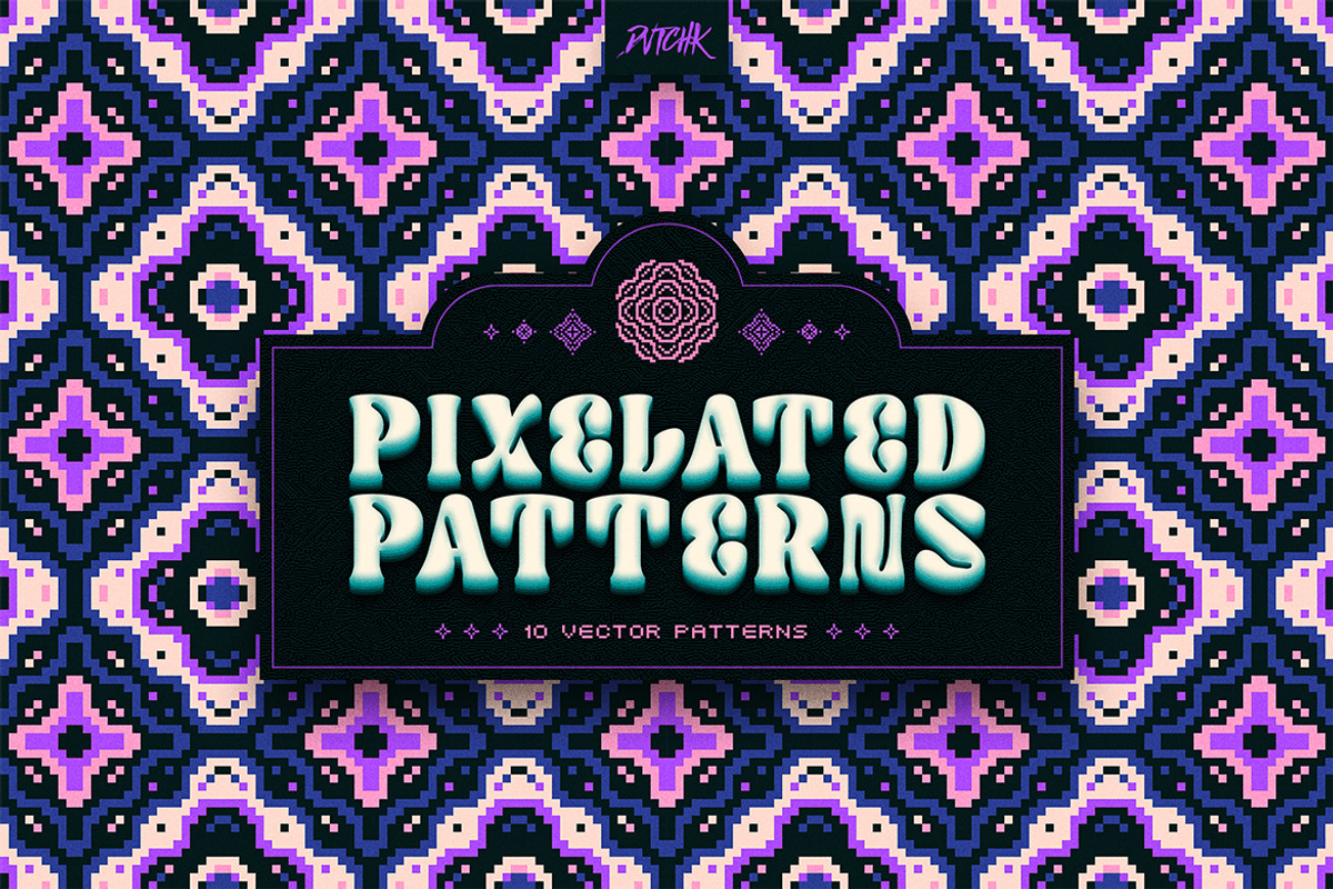 Pixel Mosaic Patterns | Vol. 12, a Pattern Graphic by dvtchk (Photo 7 of 10)