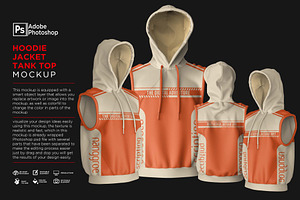 Hoodie Jacket Tank To Mockup