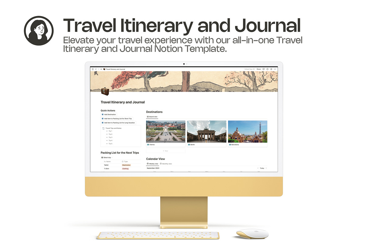 Travel Itinerary and Journal, a Templates & Theme by KristinaK3