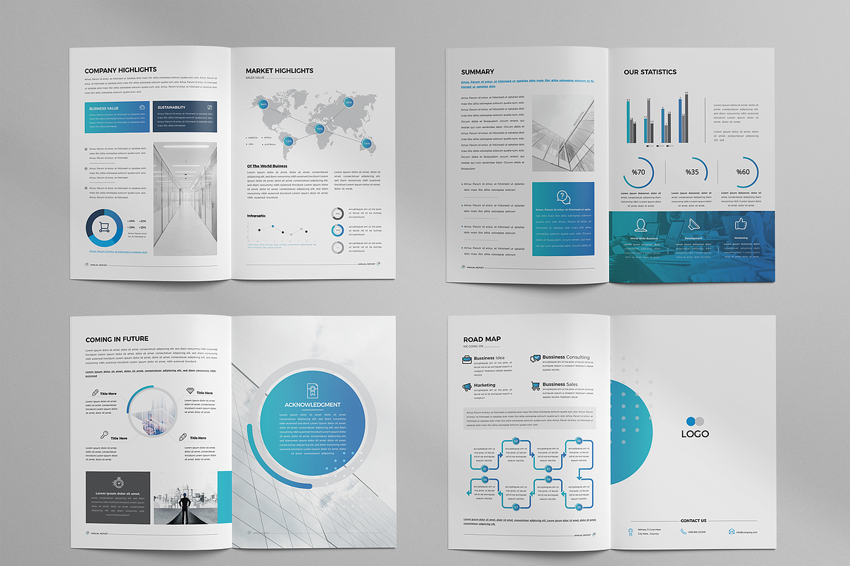 Annual Report 28 Pages, a Brochure Template by Template Zone (Photo 2 of 9)