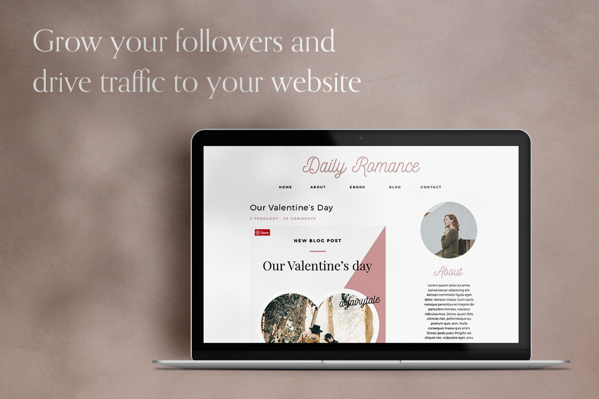 Romantic Social Media Pack, a Social Media Template by Eternel Design Studio (Photo 3 of 5)