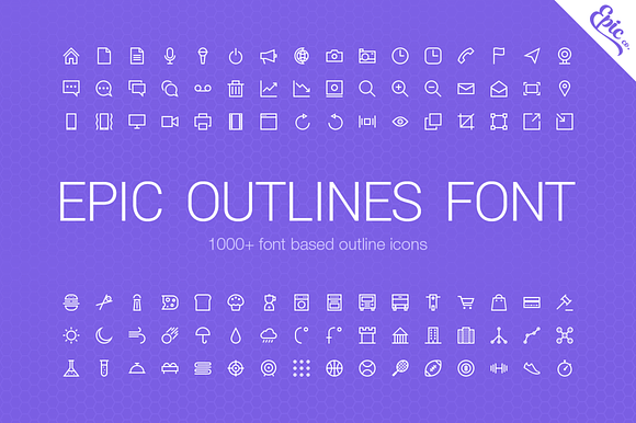 Epic Outlines Font preview 5