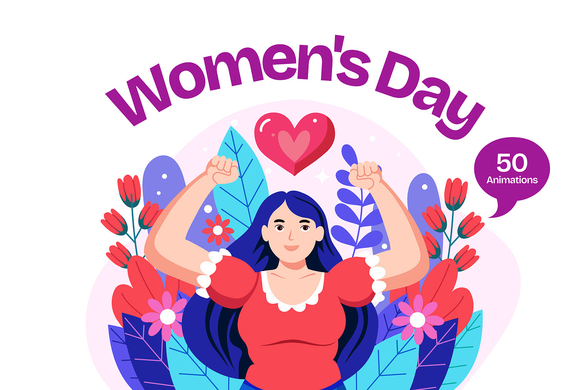 100 Animated Women's Day, a Person Illustration by Brickclay (Photo 1 of 4)