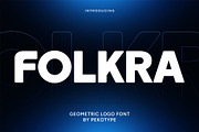Folkra - Geometric Logo Font, a Sans Serif Font by Pekotype (Thumbnail 1 of 15)