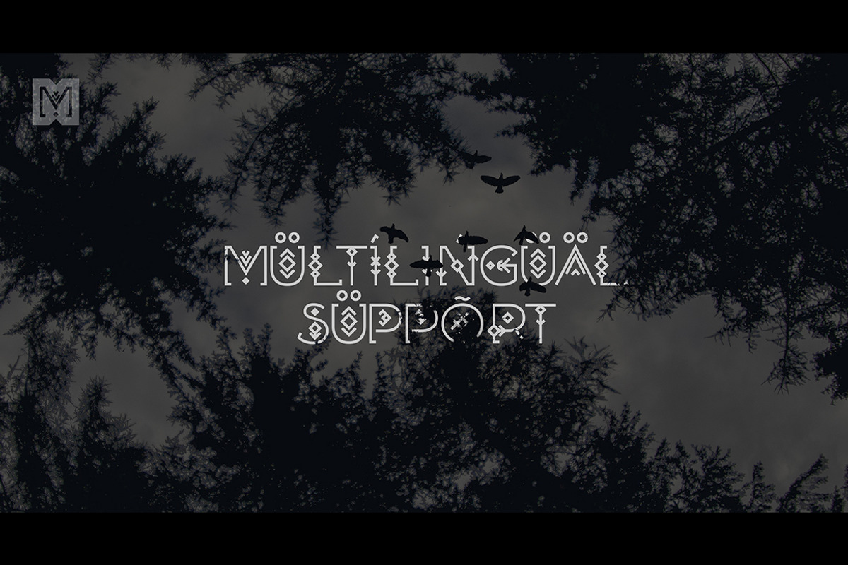 Mjölnir - Nordic Tribal Font, a Font by AndrewPixelType (Photo 8 of 9)