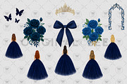 Princess Royal blue Clipart, an Illustration by BigCakeBee (Thumbnail 2 of 2)