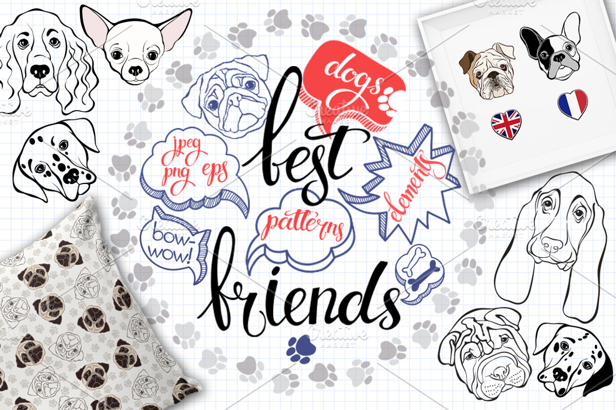 Dogs. Best friends., a Pattern Graphic by maritime_m (Photo 1 of 9)