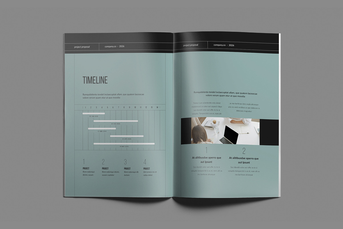 Project Proposal Brochure Template, a Brochure Template by White Graphic (Photo 10 of 16)