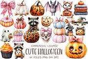 Cute Halloween Sublimation Clipart, an Illustration by OK Design (Thumbnail 1 of 5)