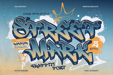 Streetmark, a Slab Serif Font by Burntilldead