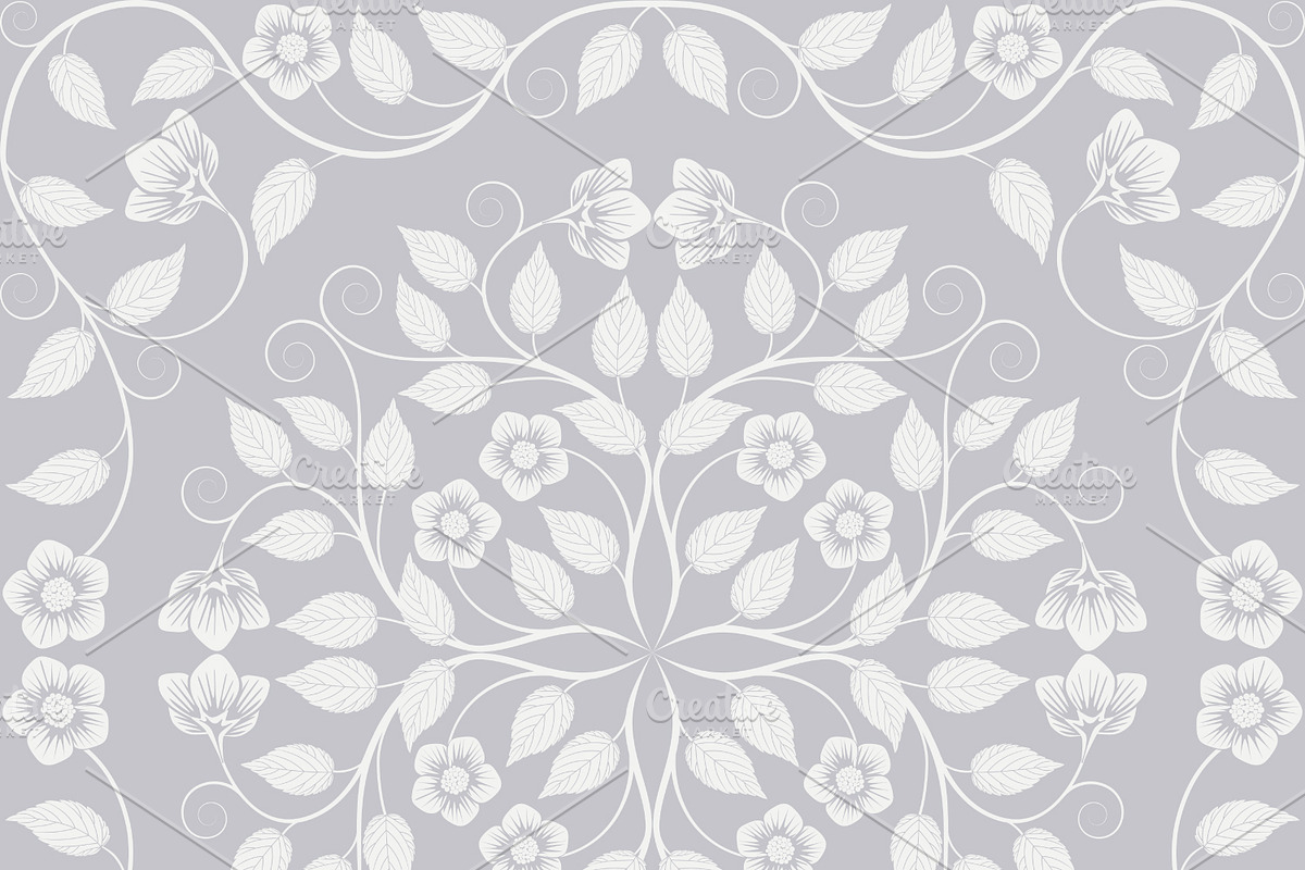 3 Seamless Floral Patterns, a Decorative Illustration by Absent A (Photo 2 of 3)