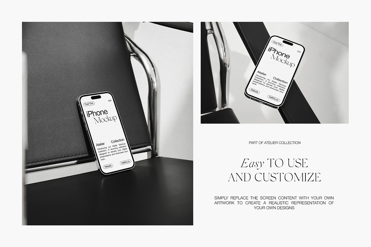 iPhone 14 Pro Mockups, an iPhone Mockup by Feel This (Photo 5 of 7)