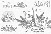 Xmas set graphic illustrations, a Decorative Illustration by Ann Astro (Thumbnail 14 of 24)