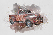 Car Watercolor Art Photo Effect, an Action Add-On by MRI STUDIO (Thumbnail 12 of 15)