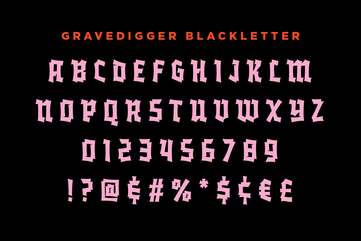 Grave Digger, a Blackletter Font by Price Foundry (Photo 2 of 23)