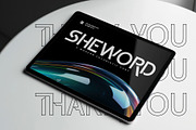 Sheword - A Modern Futuristic Font, a Font by Almeera Std (Thumbnail 10 of 10)