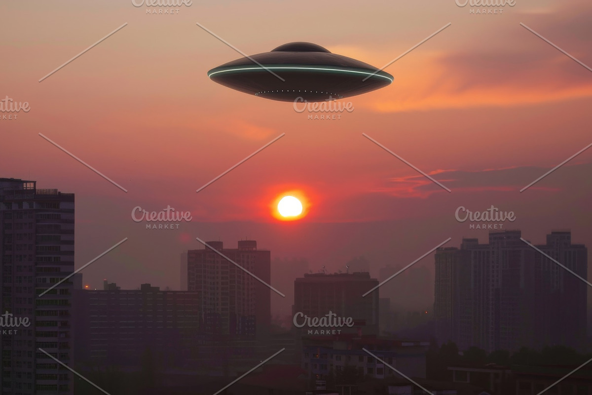 97 UFO objects flying in the sky, a Transportation Photo by Handmadefont (Photo 70 of 101)